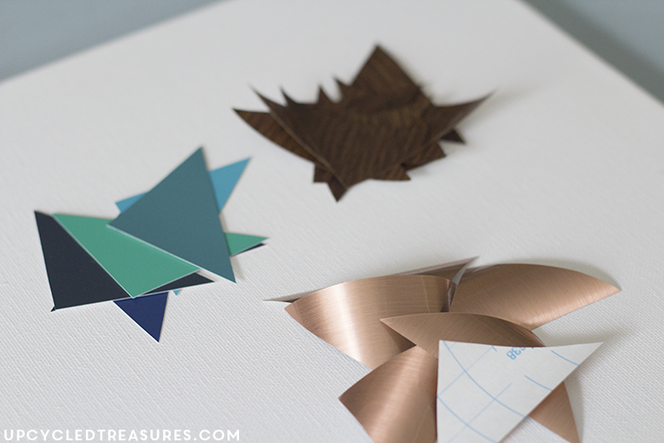 DIY Wall Art using Contact Paper Mountain Modern Life