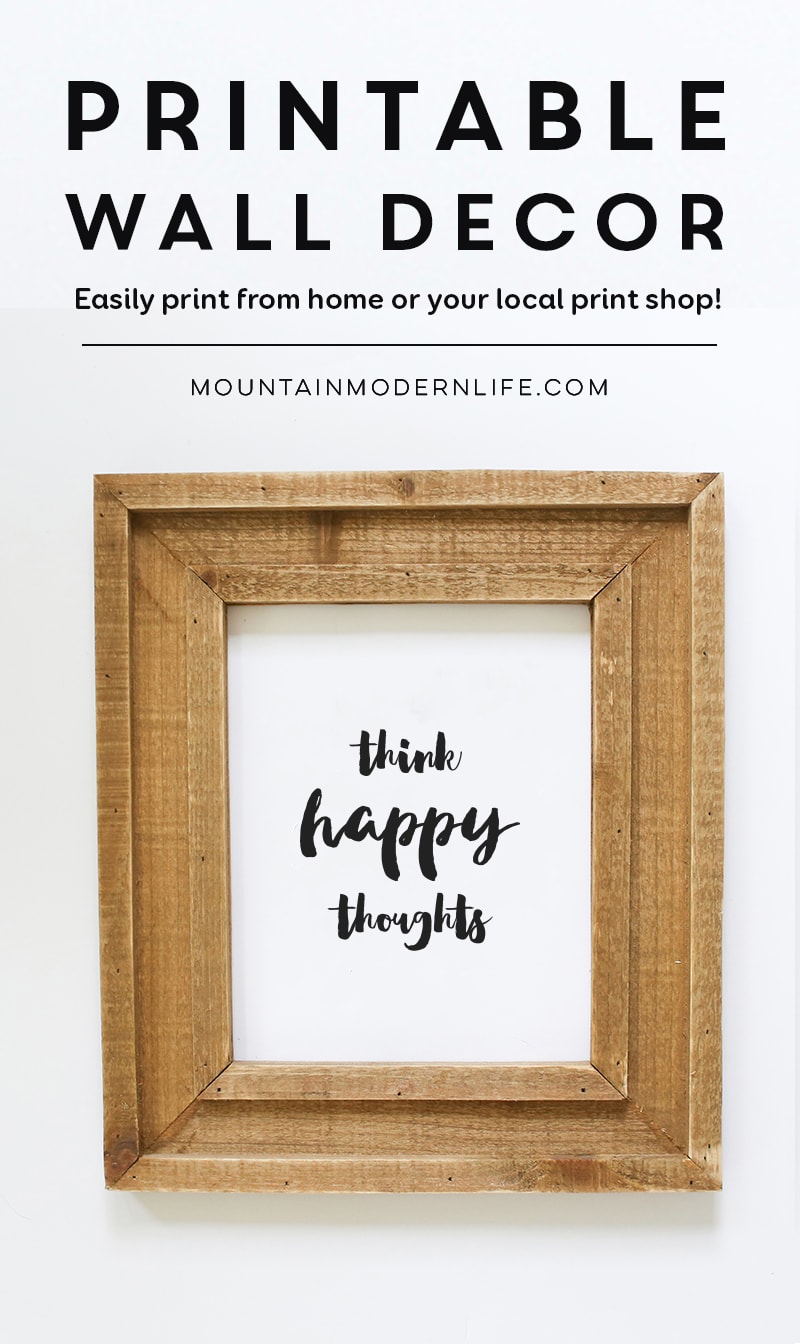 Think Happy Thoughts Printable