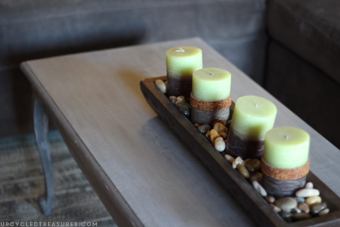 Chalk paint coffee table. Here is my first attempt at homemade chalk paint so I could skip the sanding and get to painting right away! UpcycledTreasures.com