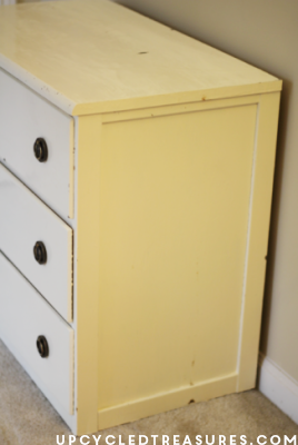 DIY Stenciled Nightstand - Wanting to redo a nightstand or dresser? If so take a look and get inspired! UpcycledTreasures.com