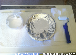 DIY Stenciled Nightstand - Wanting to redo a nightstand or dresser? If so take a look and get inspired! UpcycledTreasures.com