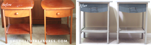 DIY Sunbleached Stain Nightstands - Looking for something beachy and outside the box, look no further! UpcycledTreasures.com