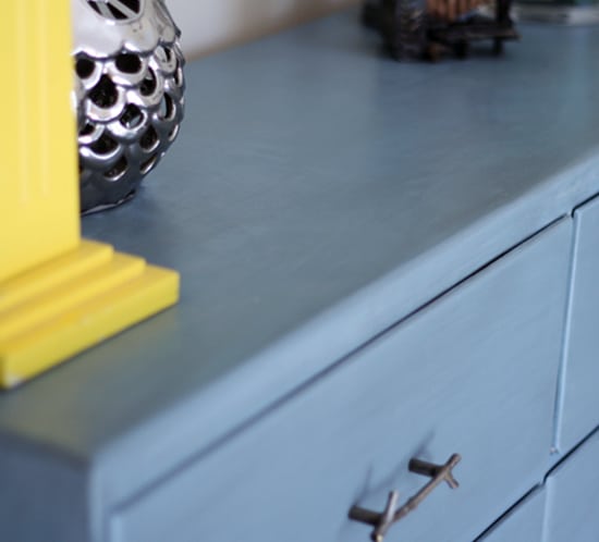 painted and glazed dresser with branch drawer pulls mountainmodernlife.com