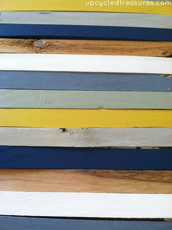 Love this idea! Paint wood shims different colors and then glue them down to create an interesting piece of wood shim artwork! upcycledtreasures.com