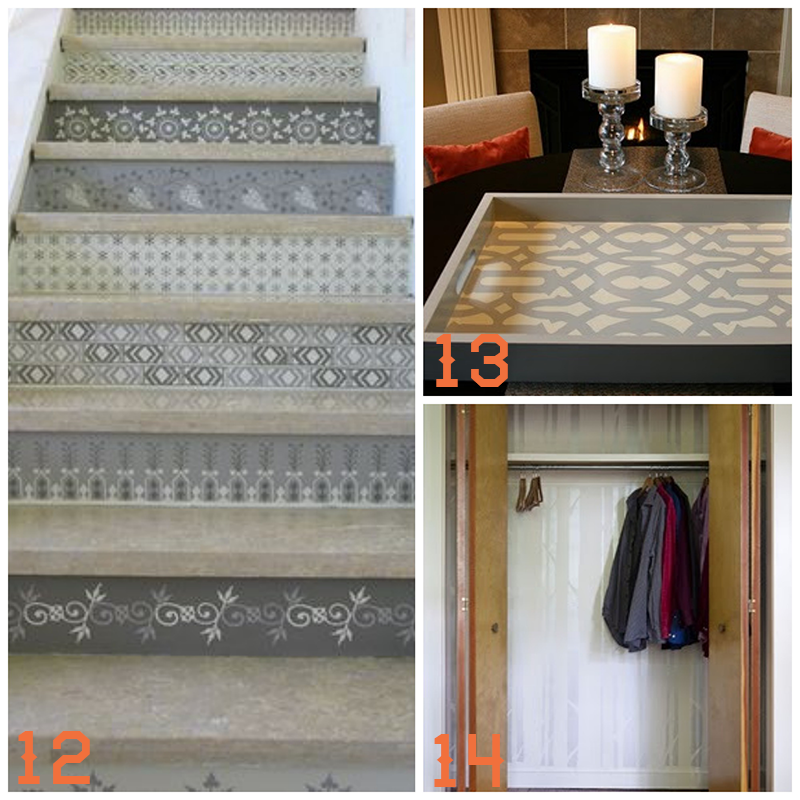 16 Creative DIY Stencil Projects Upcycled Treasures