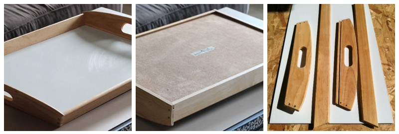 DIY French Cottage Tray - Tutorial on how to turn a plain Ikea tray into a French Cottage style tray using wax paper transfer! UpcycledTreasures.com