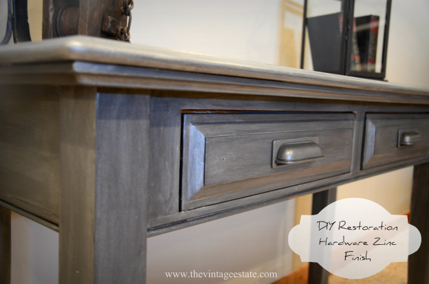 Restoration Hardware Inspired Zinc Finish Table | The Vintage Estate