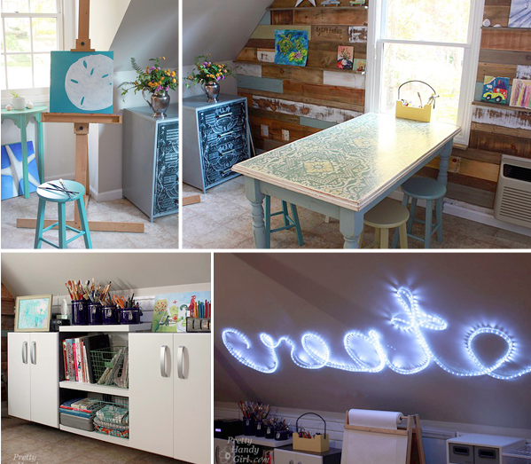 7 Inspiring Summer Spaces art-and-craft-studio-inspiration-pretty-handy-girl