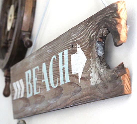 beach wood sign mountainmodernlife.com