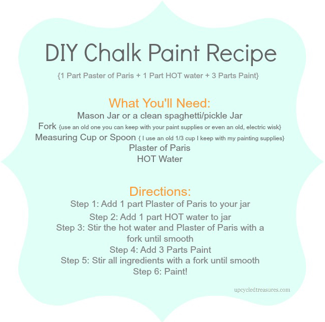 diy chalk paint recipe with plaster of paris