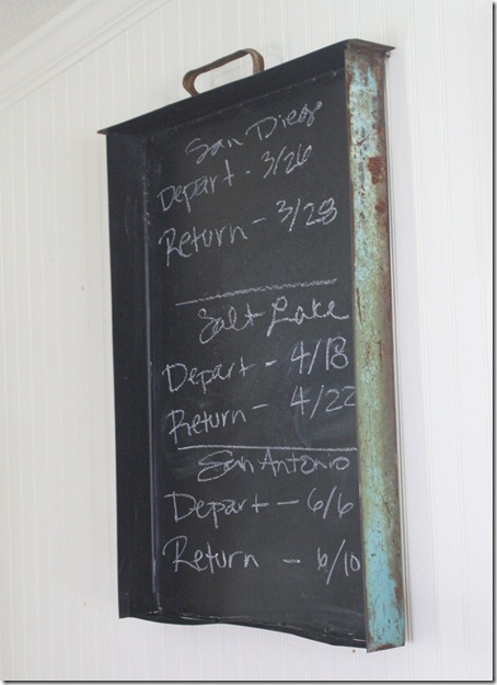 diy industrial chalkboard drawer