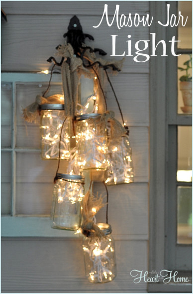Creative Ways to Light up Mason Jars upcycledtreasures.com