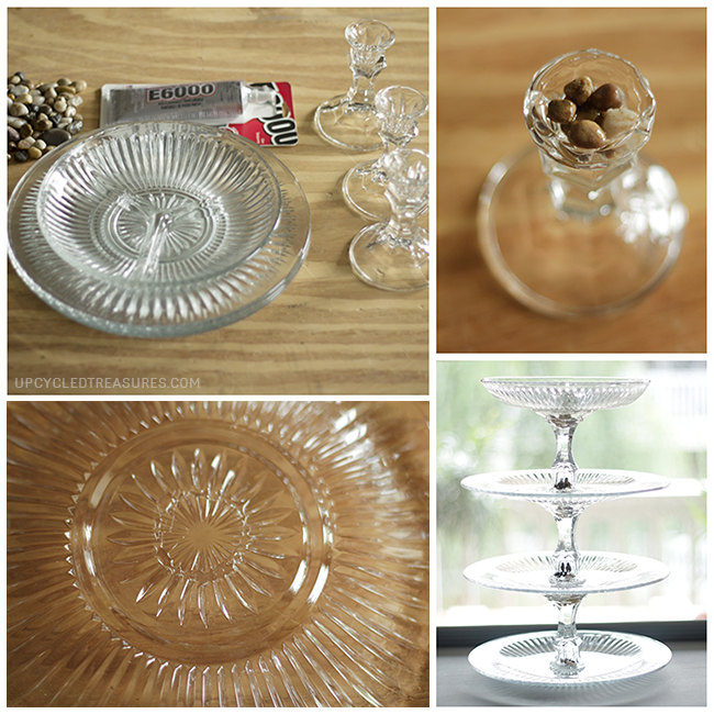 Need an elegant dessert stand quickly? Check out how with this awesome tutorial for the Dollar Store DIY Dessert Stand! UpcycledTreasures.com