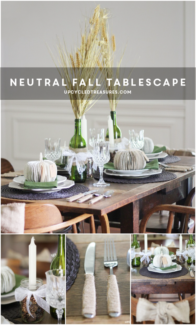 Looking for some neutral and rustic table decor inspiration this Thanksgiving? Check out these Fall Tablescape Ideas