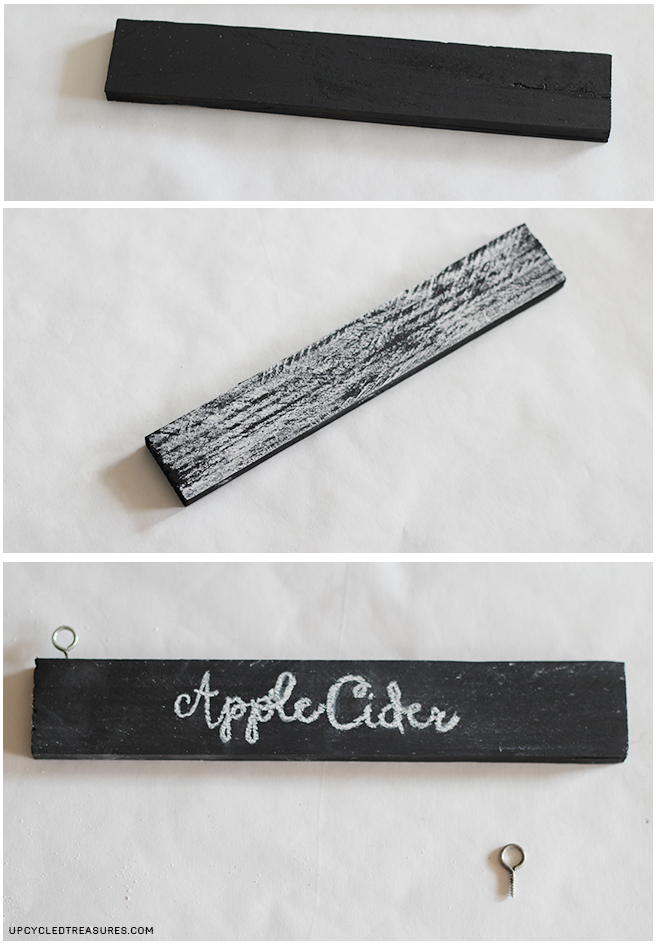 Such a clever way to create DIY beverage tags using wood shims and chalkboard paint. These would be perfect for any beverage station!