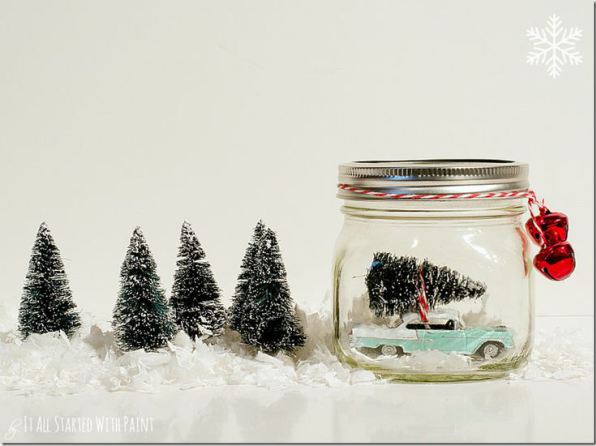 Car in a Jar Snow globe via It All Started with Paint
