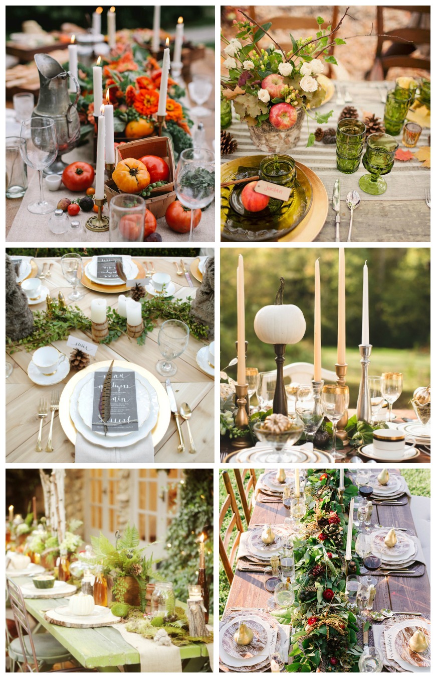 Looking for fall tablescape ideas? Here are 50 nature inspired Thanksgiving tablescapes filled with beautiful rustic elements. upcycledtreasures.com