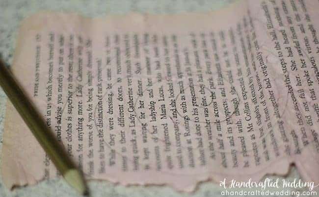 How to make Book Page Flowers for Boutonnieres. Create flowers for using dyed book pages for a vintage inspired wedding. MountainModernLife.com