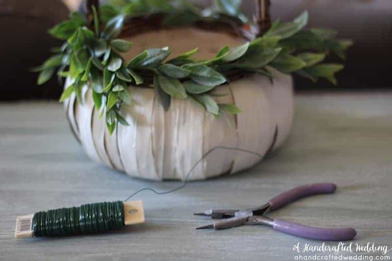 pumpkin flower girl basket