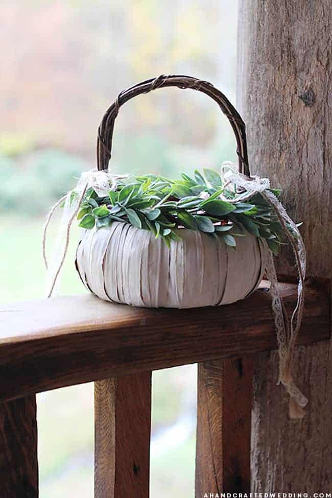 pumpkin flower girl basket