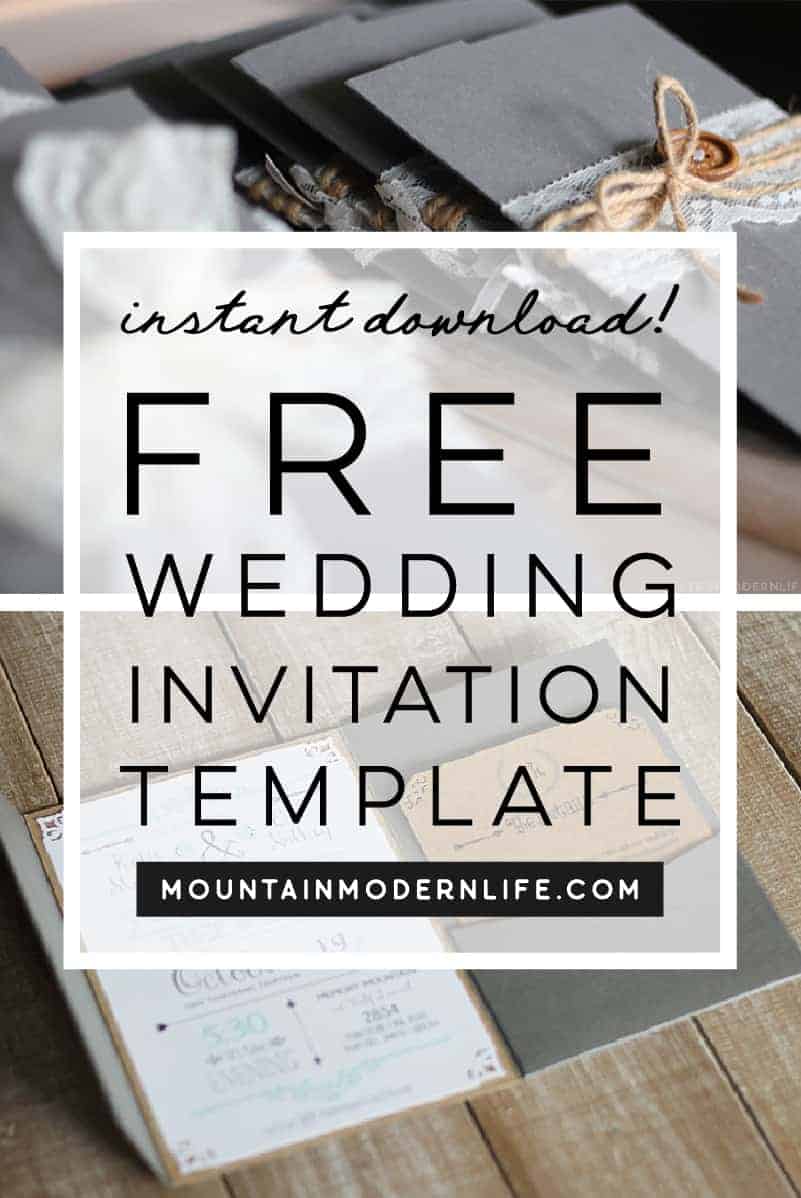 FREE Wedding Invitation Template
