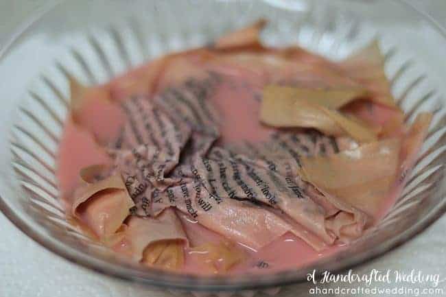 How to make Book Page Flowers for Boutonnieres. Create flowers for using dyed book pages for a vintage inspired wedding. MountainModernLife.com