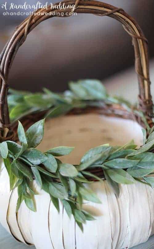 pumpkin flower girl basket