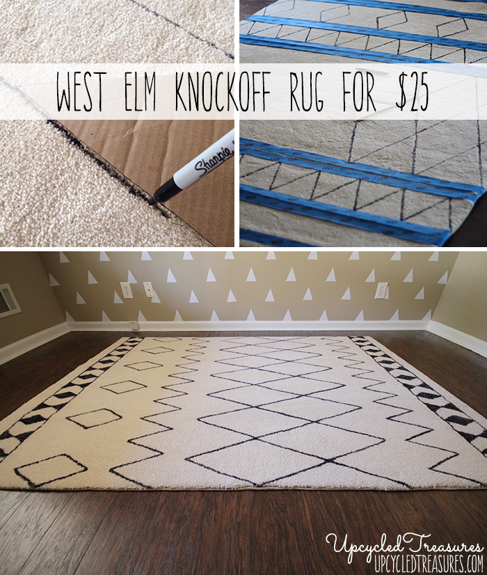 Can you believe this was done using a sharpie? Check out how you can create a DIY Sharpie Rug to match your very own style! UpcycledTreasures.com