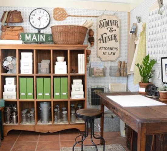 Creative Office Workspace Iron and Twine