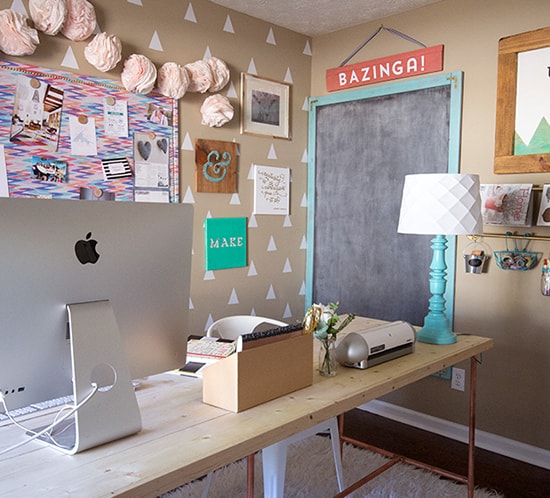 Giant chalkboard in office space mountainmodernlife.com