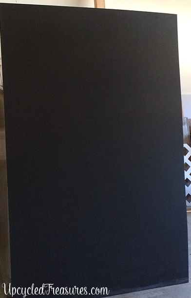 See how easy it is to make a giant chalkboard using DIY chalkboard paint which can be used in a home office, play room, or kitchen! MountainModernLife.com See how easy it is to make a giant chalkboard using DIY chalkboard paint which can be used in a home office, playroom, or kitchen! MountainModernLife.com