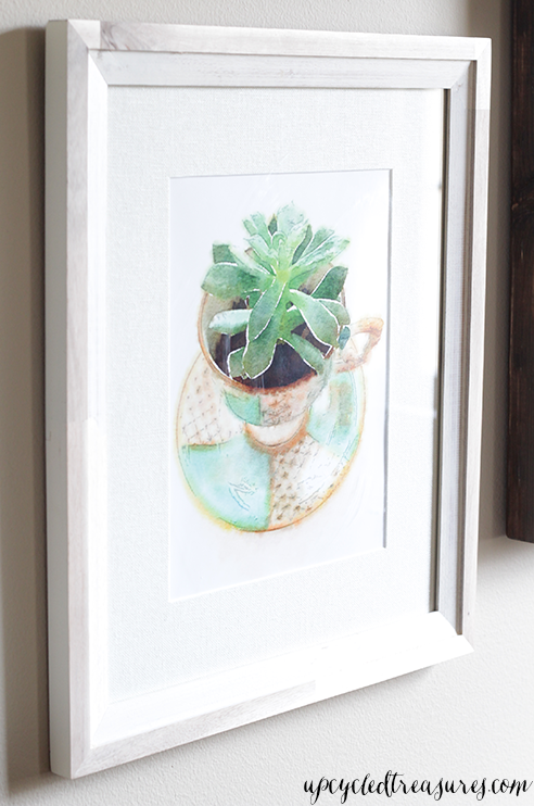 How to Create DIY Wall Art Using Waterlogue - See how you can create super easy wall art using the Waterlogue Phone App! UpcycledTreasures.com