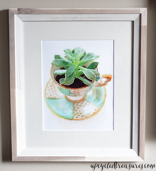 How to Create DIY Wall Art Using Waterlogue - See how you can create super easy wall art using the Waterlogue Phone App! UpcycledTreasures.com