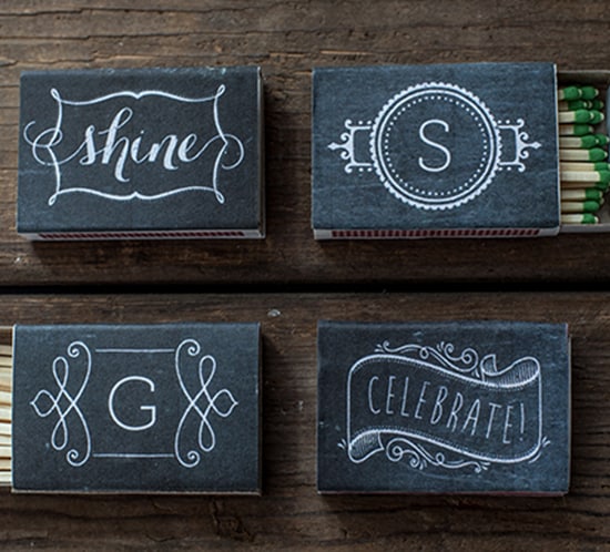 Chalkboard Printable Matchbox Labels