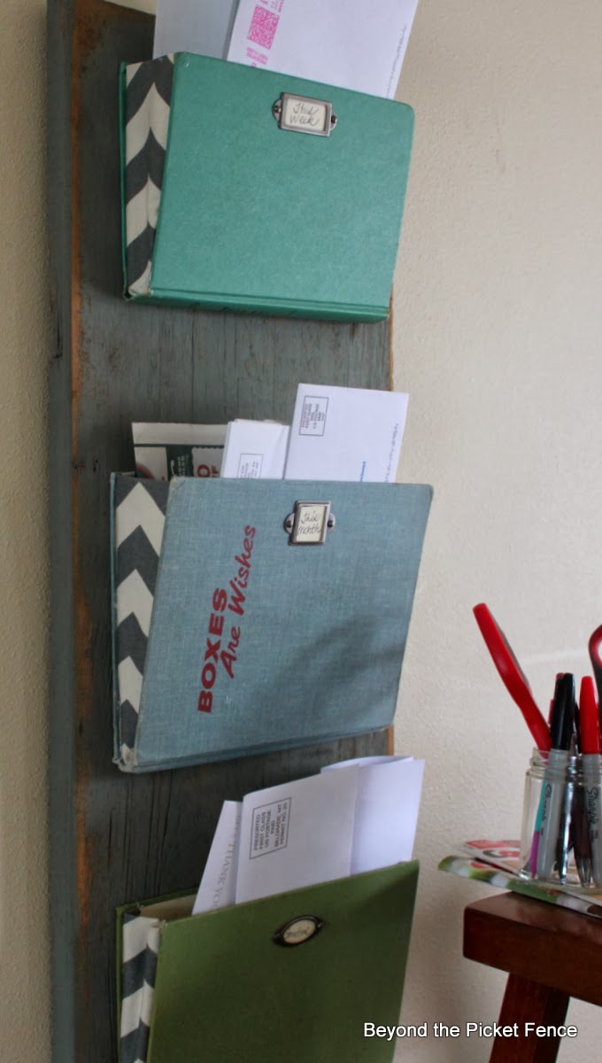 DIY-mail-organizer-using-old-books-upcycled-weekend-ideas-atthepicketfence