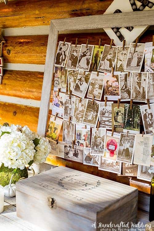 DIY Time Capsule Wedding Guestbook. Have your guests write notes on postcards then place in time capsule to be opened later. MountainModernLife.com