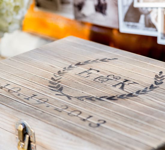 diy wedding guesbook box for vintage postcards and how to make new box look old mountainmodernlife.com