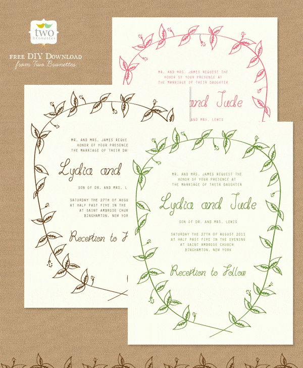 Take a look at these 11 FREE wedding invitation templates for brides on a budget or short on time!