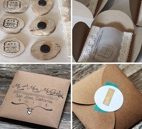how to make diy wood slice save the date magnets collage mountainmodernlife.com