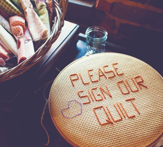 quilt guestbook wedding idea