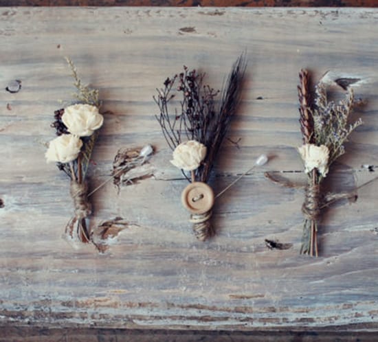 rustic boutonniere ideas mountainmodernlife.com