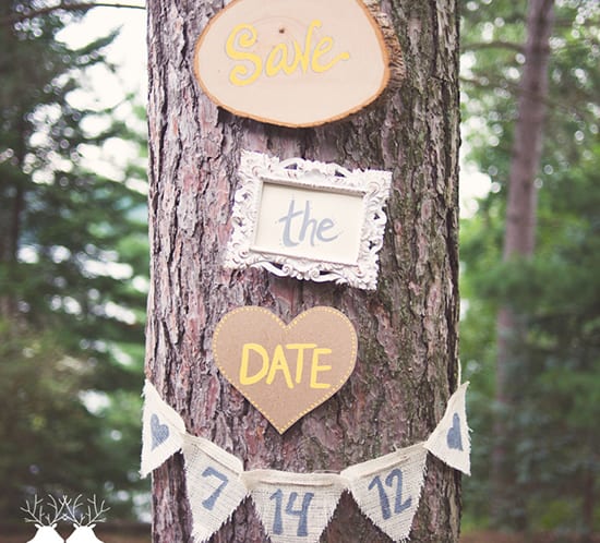 save the date tree banner