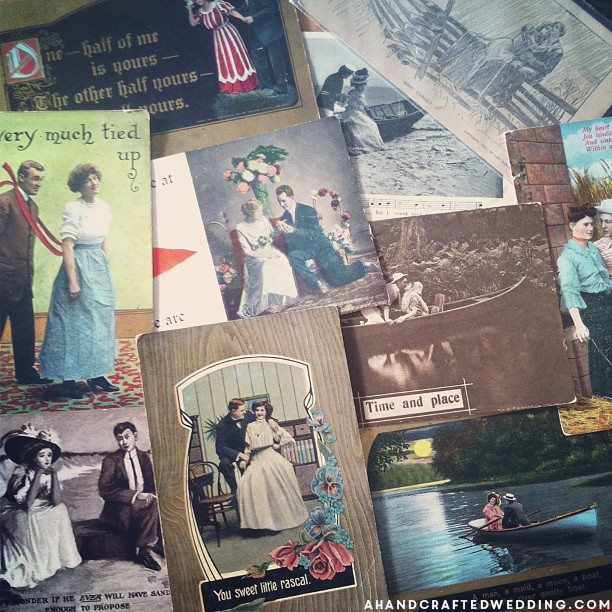 DIY Time Capsule Wedding Guestbook. Have your guests write notes on postcards then place in time capsule to be opened later. MountainModernLife.com