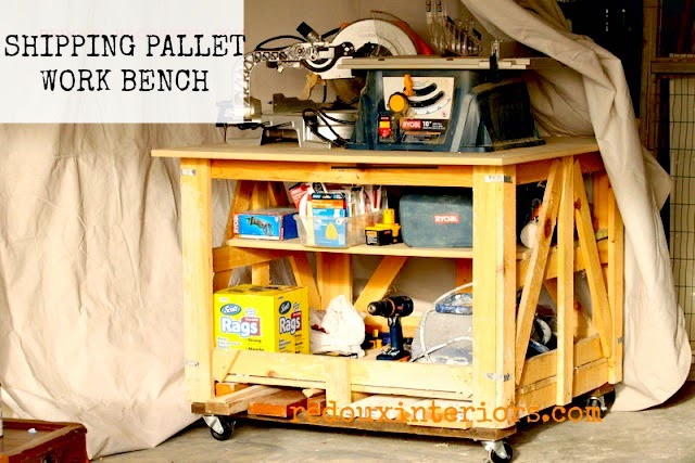Shipping-Pallet-Turned-Work-Bench-Redouxinteriors-weekend-upcycle-inspiration