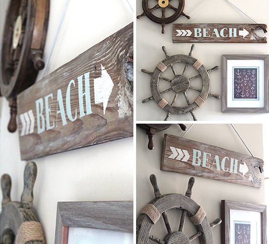 diy beach reclaimed wood sign mountainmodernlife.com