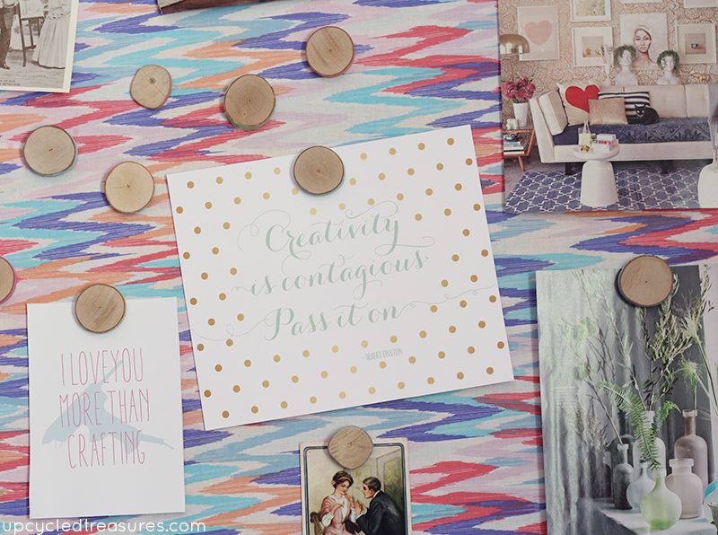 Forget those boring thumbtacks, use wood slices and paint the edges for a modern rustic look! Wood Slice Thumbtacks! MountainModernLife.com