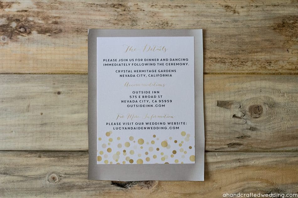 Want to add some flare to those wedding invitations? Check out how to add Gold to DIY Wedding Invitations | MountainModernLife.com