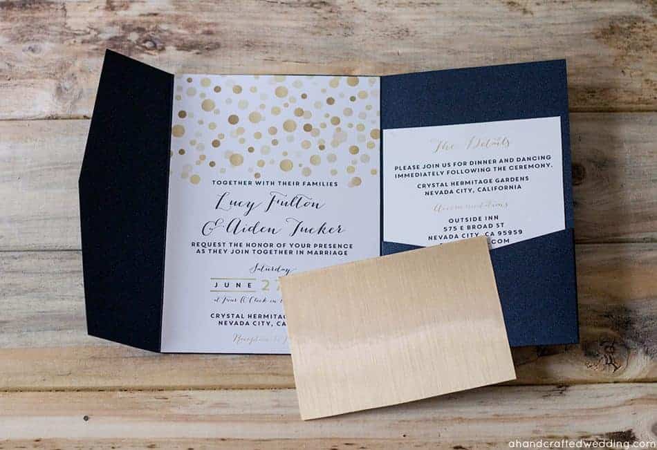 Want to add some flare to those wedding invitations? Check out how to add Gold to DIY Wedding Invitations | MountainModernLife.com