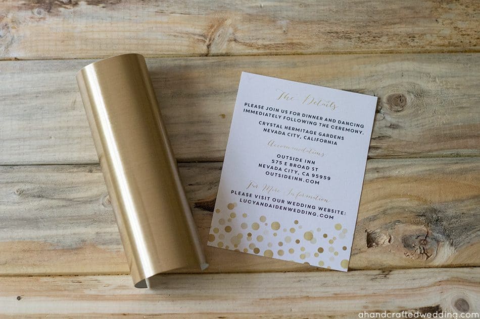 Want to add some flare to those wedding invitations? Check out how to add Gold to DIY Wedding Invitations | MountainModernLife.com