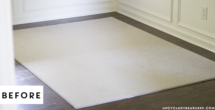 DIY Painted Rug upcycledtreasures.com